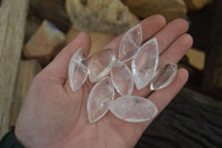 Polished Clear Quartz "Angel Tears" Pendant Pieces x 20 From Madagascar