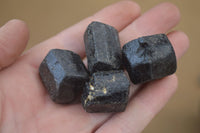 Natural Alluvial Schorl Black Tourmaline Crystals x 1 Kg Lot From Zimbabwe