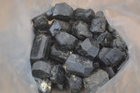 Natural Alluvial Schorl Black Tourmaline Crystals x 1 Kg Lot From Zimbabwe