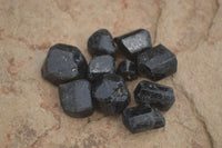 Natural Alluvial Schorl Black Tourmaline Crystals x 1 Kg Lot From Zimbabwe