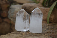 Polished Clear Quartz Crystals x 4 From Madagascar