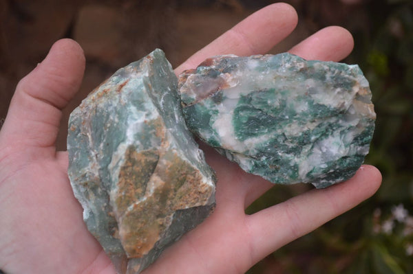 Natural Jade Cobbed Specimens x 12 From Swaziland