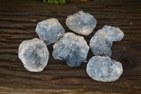 Natural Celestite Specimens x 6 From Sakoany, Madagascar