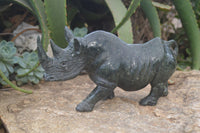 Polished Serpentine Rhino Carving x 1 From Zimbabwe