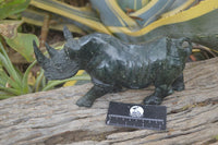 Polished Serpentine Rhino Carving x 1 From Zimbabwe