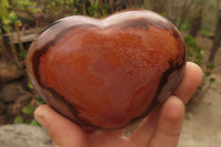 Polished Polychrome Jasper Hearts x 5 From Madagascar