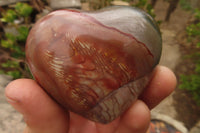 Polished Polychrome Jasper Hearts x 5 From Madagascar