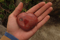 Polished Polychrome Jasper Hearts x 5 From Madagascar