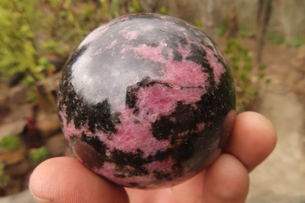 Polished Rhodonite Spheres x 4 From Madagascar