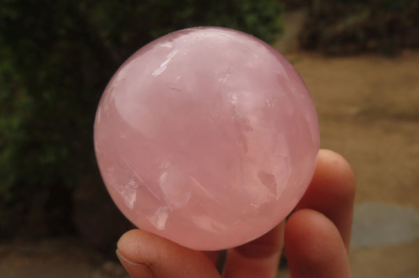 Polished Star Rose Quartz Spheres x 3 From Madagascar