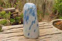 Polished Blue Spinel Quartz Standing Free Form x 1 From Madagascar