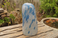 Polished Blue Spinel Quartz Standing Free Form x 1 From Madagascar