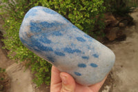 Polished Blue Spinel Quartz Standing Free Form x 1 From Madagascar