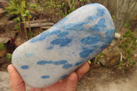 Polished Blue Spinel Quartz Standing Free Form x 1 From Madagascar