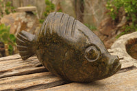 Polished Soapstone Fish Carvings x 6 From Zimbabwe