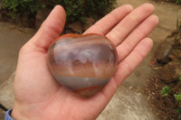 Polished Polychrome Jasper Hearts x 6 From Madagascar