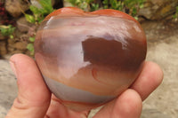 Polished Polychrome Jasper Hearts x 6 From Madagascar