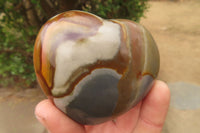 Polished Polychrome Jasper Hearts x 6 From Madagascar