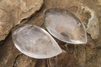 Polished Clear Quartz "Angel Tears" Pendant Pieces x 20 From Madagascar