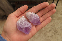 Natural Jacaranda Amethyst Single Crystals x 35 From Zambia