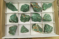 Natural Green Jade Specimens x 12 From Swaziland