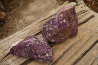 Natural Metallic Purpurite Cobbed Specimens x 6 From Erongo, Namibia