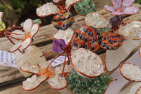 Hand Made Gemstone Bee With Flower - sold per piece From South Africa