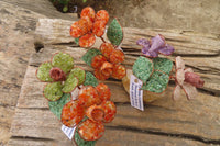 Hand Made Gemstone Double Rose - sold per piece From South Africa