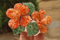 Hand Made Gemstone Double Rose - sold per piece From South Africa