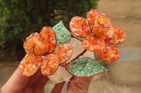 Hand Made Gemstone Double Rose - sold per piece From South Africa