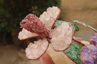 Hand Made Gemstone Double Rose - sold per piece From South Africa