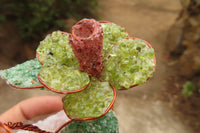 Hand Made Gemstone Double Rose - sold per piece From South Africa