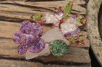 Hand Made Medium Gemstone Butterfly With Rose - sold per piece From South Africa