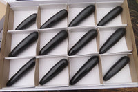 Polished Black Basalt Massage Wands x 12 From Madagascar