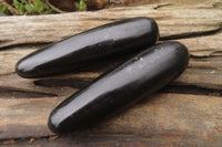 Polished Black Basalt Massage Wands x 12 From Madagascar