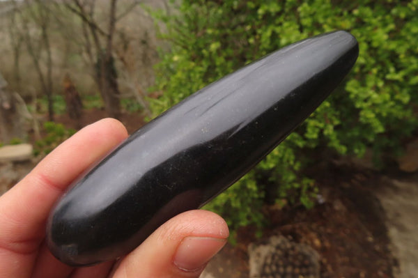 Polished Black Basalt Massage Wands x 12 From Madagascar