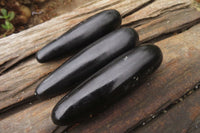 Polished Black Basalt Massage Wands x 12 From Madagascar