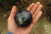 Polished Watermelon Fluorite Spheres x 3 From Uis, Namibia