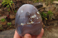 Polished Banded Agate Standing Free Forms x 4 From Madagascar