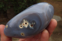 Polished Banded Agate Standing Free Forms x 4 From Madagascar