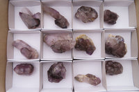 Natural Smokey Amethyst Crystals x 12 From Chiredzi, Zimbabwe