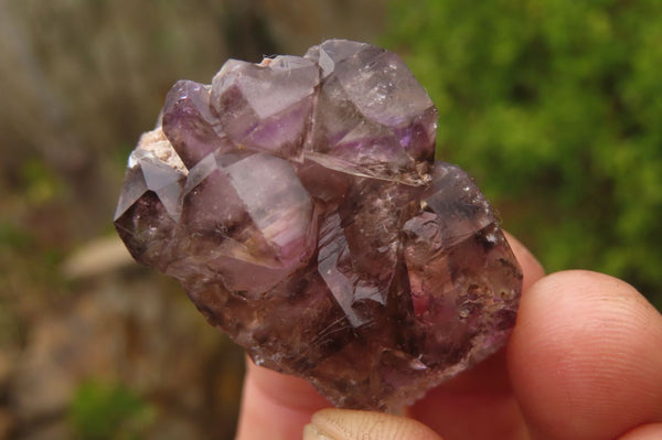 Natural Smokey Amethyst Crystals x 12 From Chiredzi, Zimbabwe