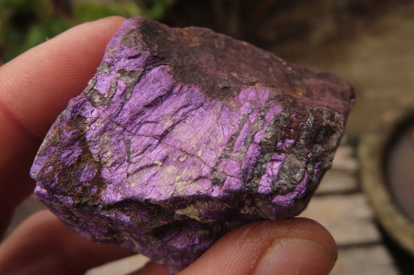 Natural Metallic Purpurite Cobbed Specimens x 12 From Erongo, Namibia