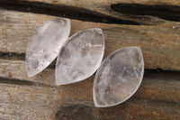 Polished Clear Quartz "Angel Tears" Pendant Pieces x 20 From Madagascar