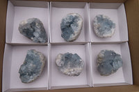 Natural Celestite Specimens x 6 From Sakoany, Madagascar