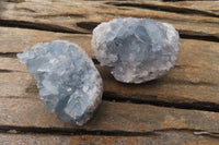 Natural Celestite Specimens x 6 From Sakoany, Madagascar