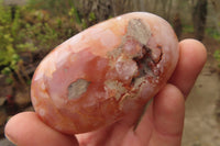 Polished Ocean Flower Agate Galet / Palm Stones x 12 From Antsahalova, Madagascar