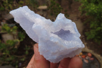 Natural Etched Blue Chalcedony Specimens x 12 From Nsanje, Malawi