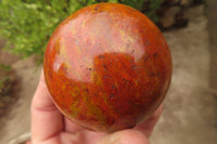 Polished Red Jasper Spheres x 2 From Madagascar