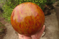 Polished Red Jasper Spheres x 2 From Madagascar